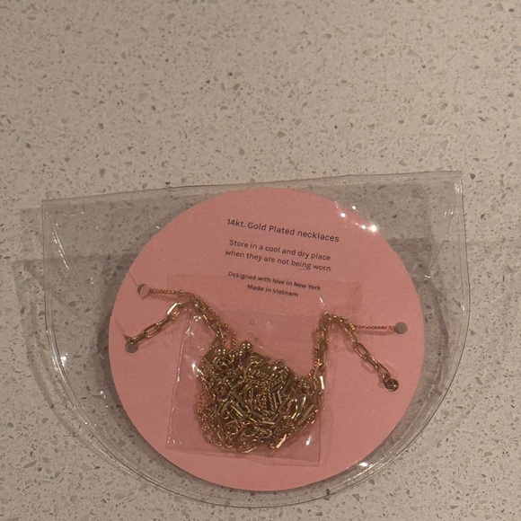 2 Gold Minimalist Necklace with Dainty Chains - Picture 2 of 2